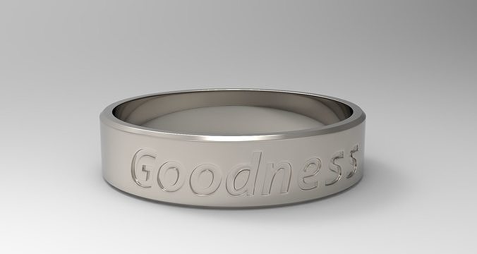 Goodness Ring Platinum 3D print model