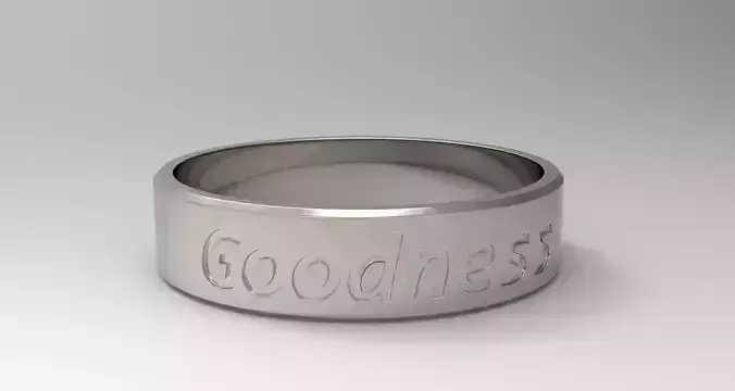 Goodness Ring Platinum 3D print model