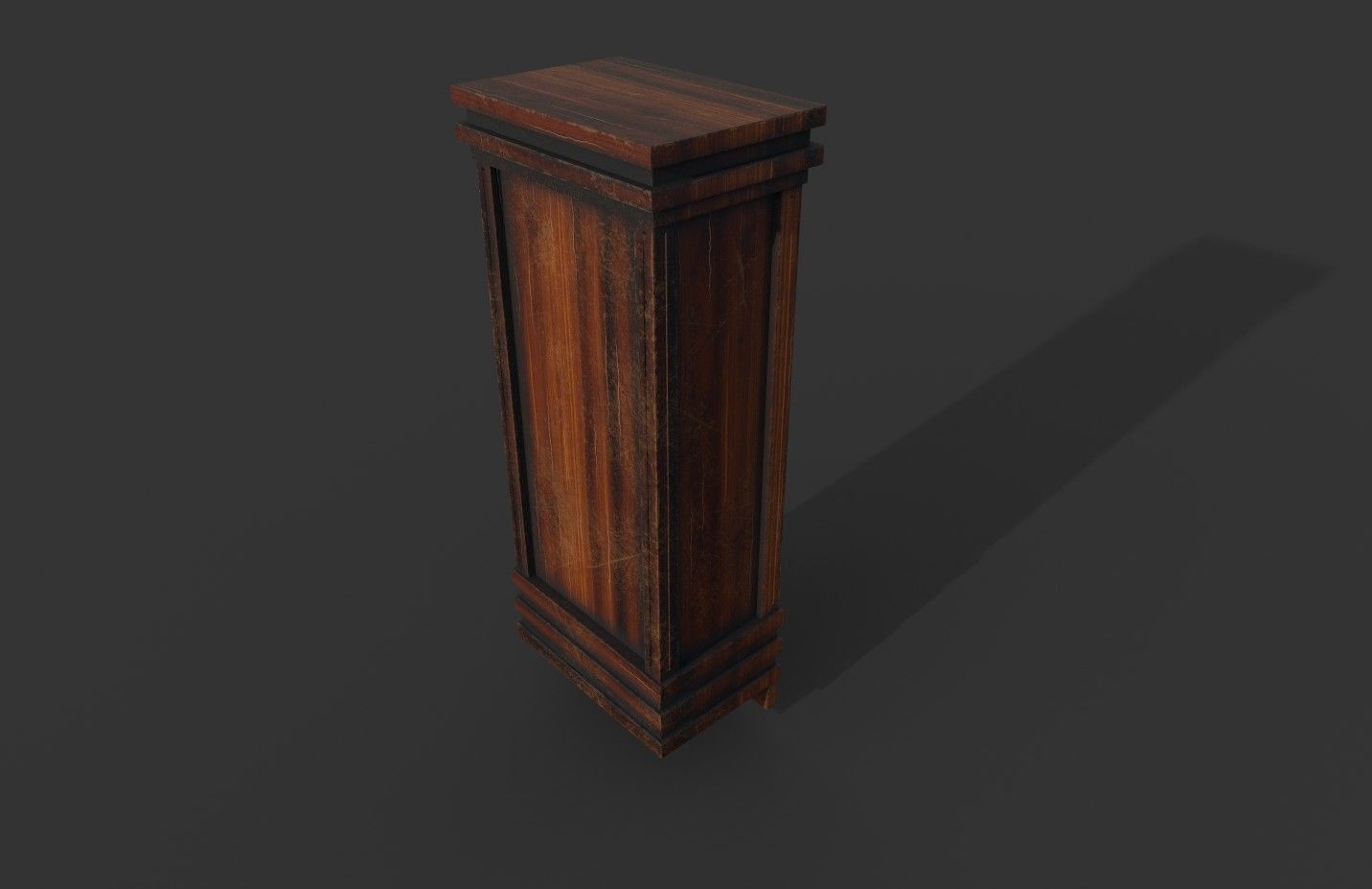 Old Clock Low-poly 3D model_4