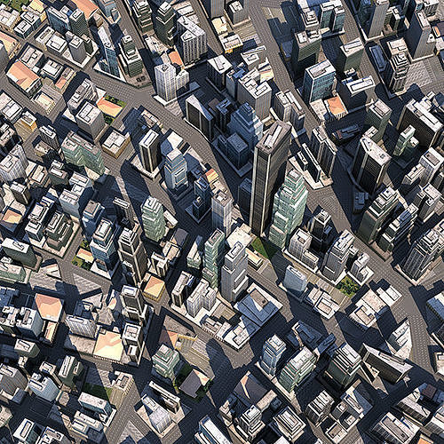 LowPoly City Textured Low-poly 3D model 4