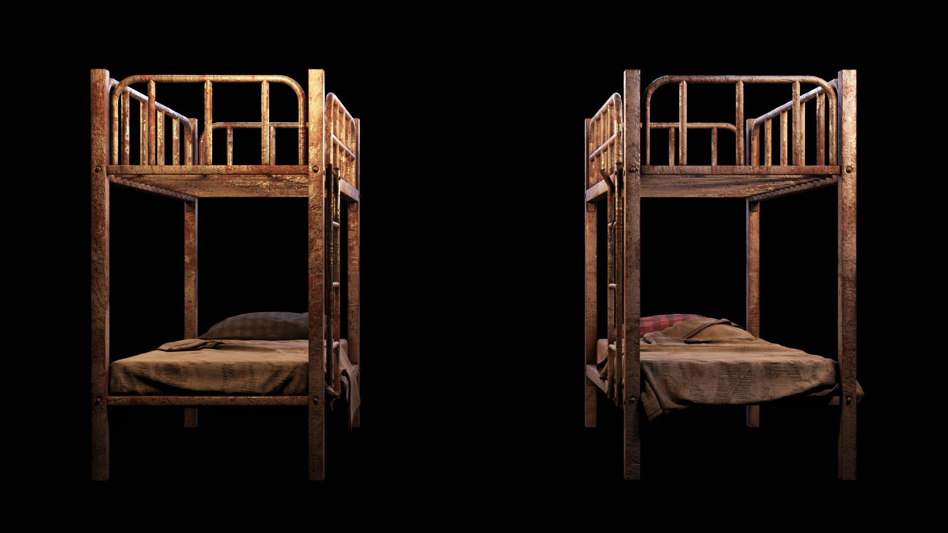 Childrens old Bed 3D model_6