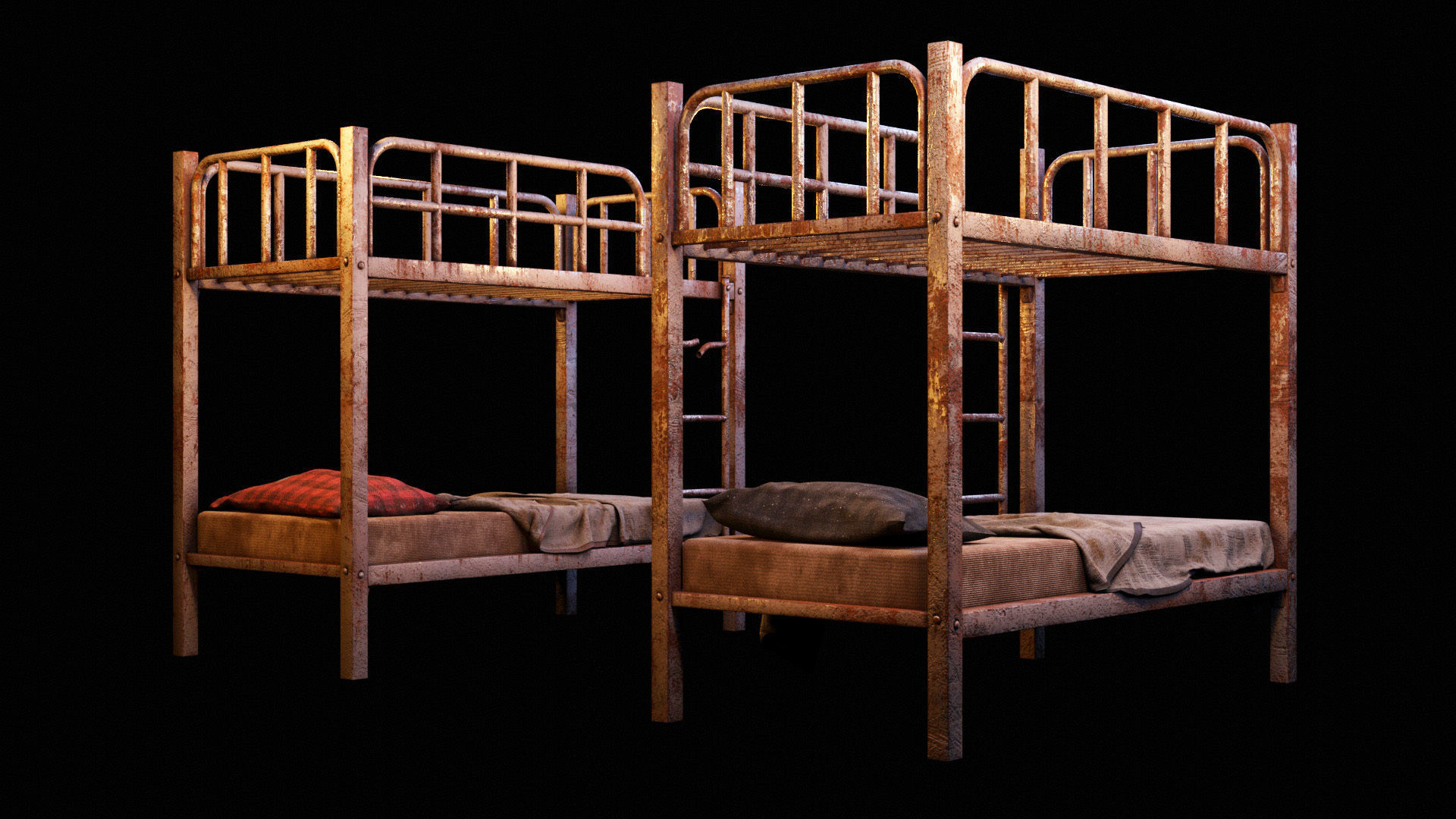 Childrens old Bed 3D model_8