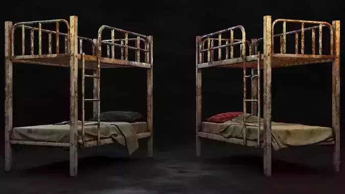 Childrens old Bed 3D model Childrens old Bed 3D model