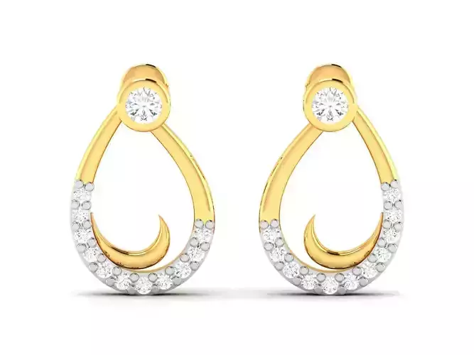 Earrings-3033 diamond earring in gold