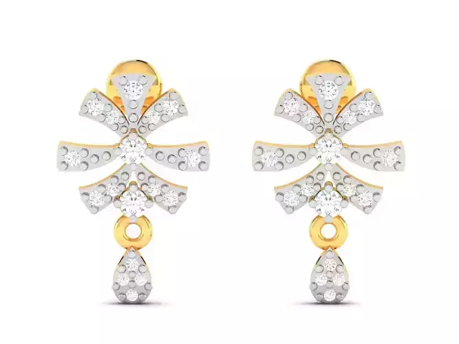 Earrings-3006 diamond earring gold
