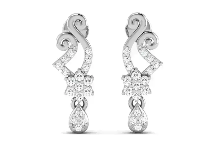 Earrings-2997 gold ring with diamonds 3D print model