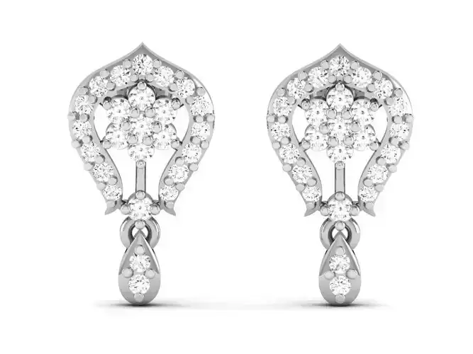 Earrings-2982 diamond earrings gold