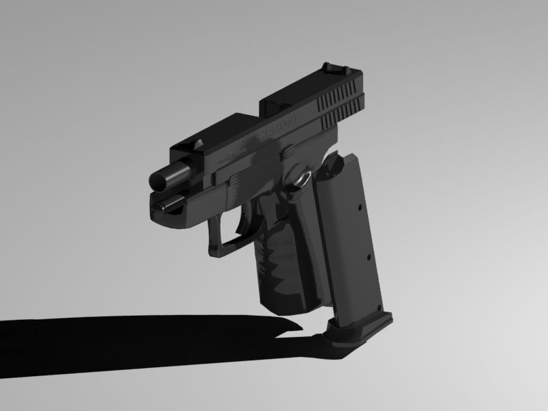 HS-2000 Croatian Pistol Free low-poly 3D model_2