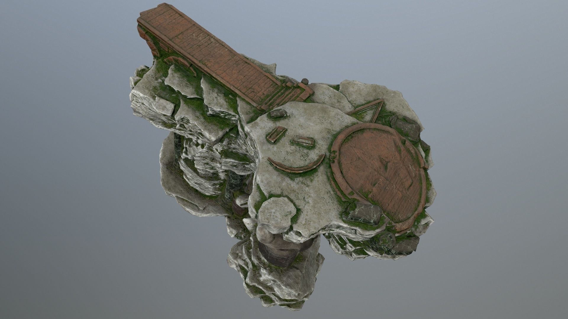 old temple  Low-poly 3D model_10