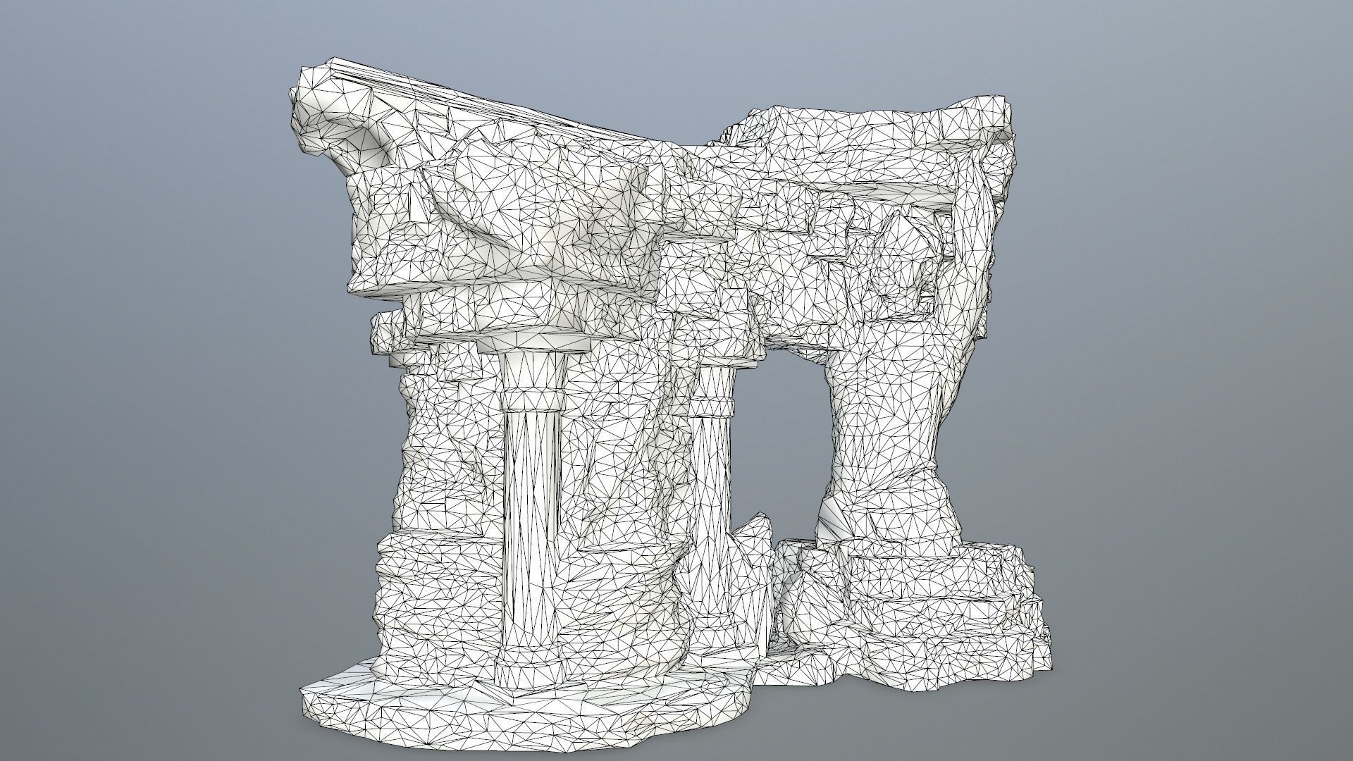 old temple  Low-poly 3D model_15