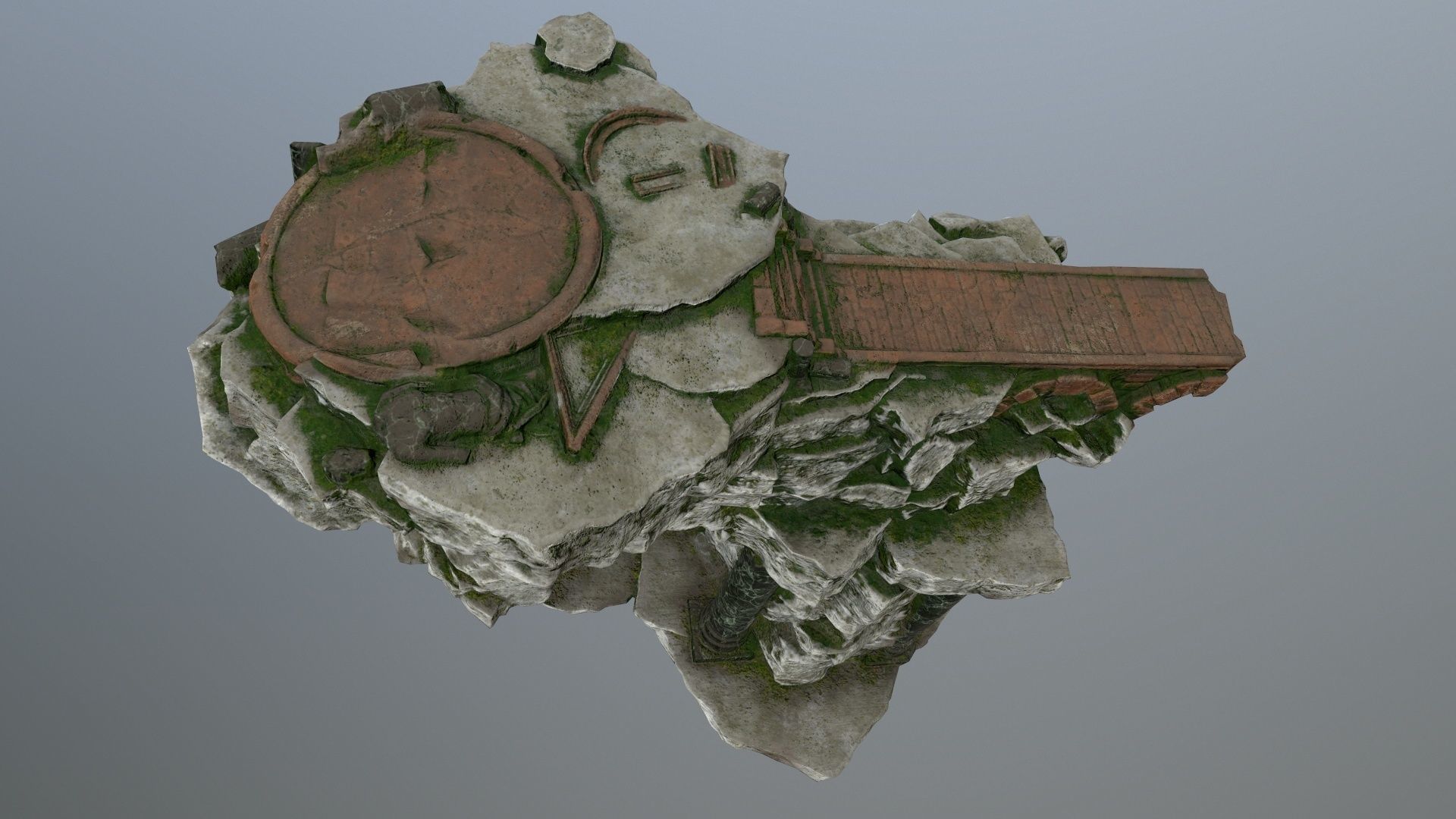 old temple  Low-poly 3D model_12