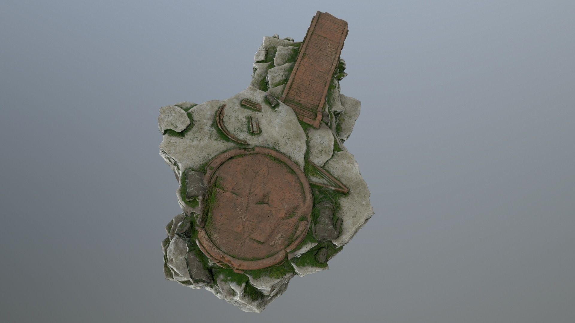 old temple  Low-poly 3D model_11