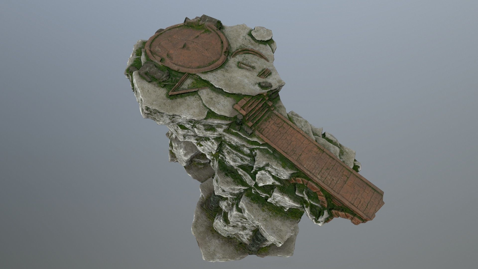 old temple  Low-poly 3D model_13