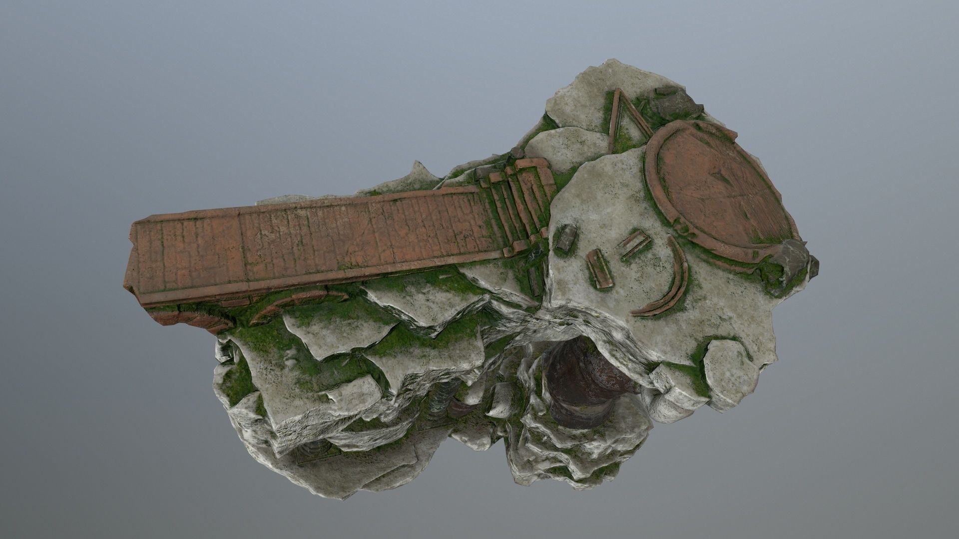 old temple  Low-poly 3D model_9