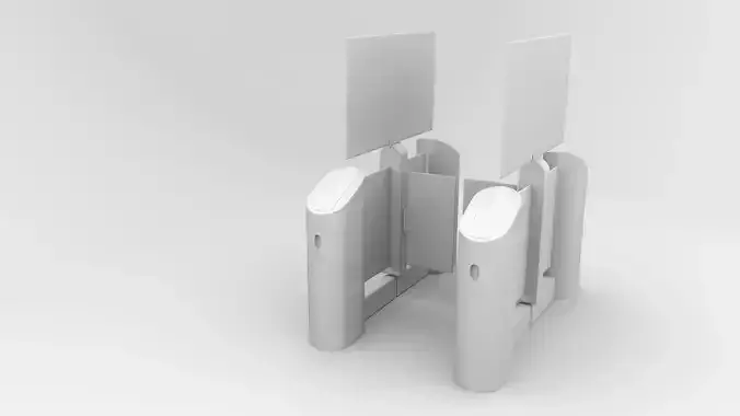 turnstile stand with two doors