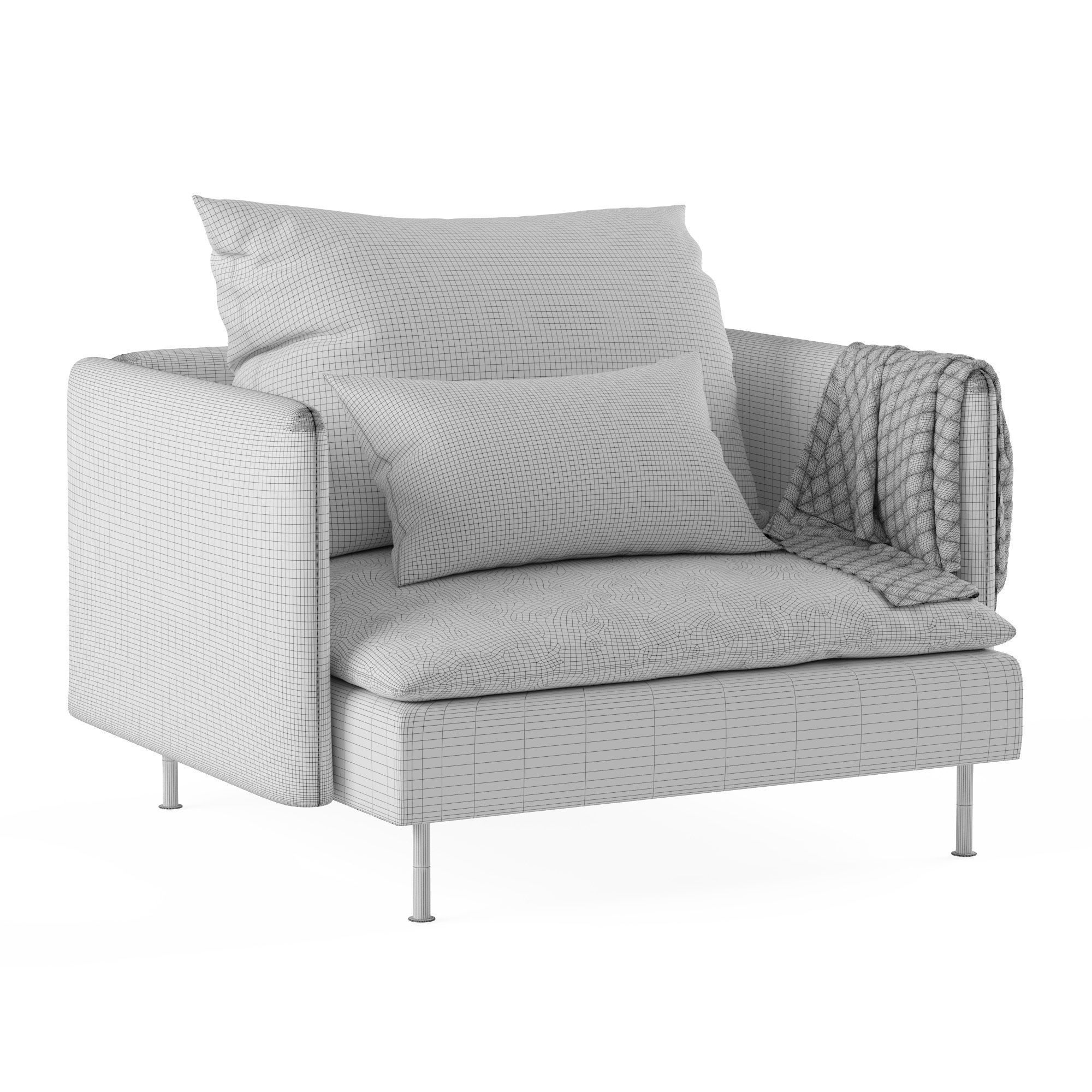 IKEA SODERHAMN ArmChair 3D model_3