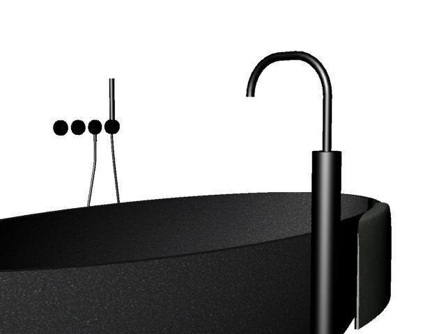 Bathtub with towel 3D model_5