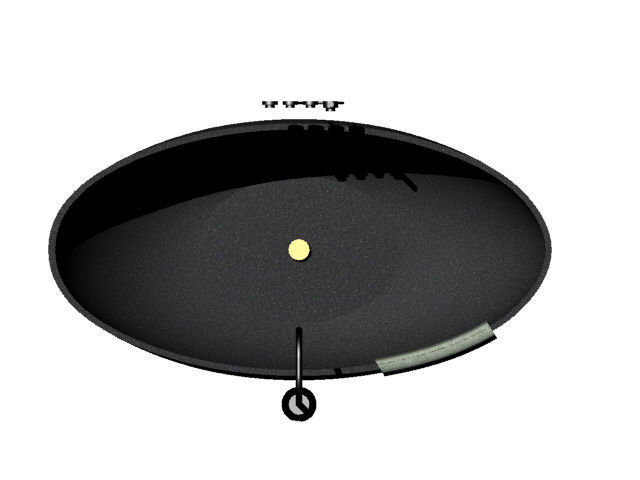 Bathtub with towel 3D model_2