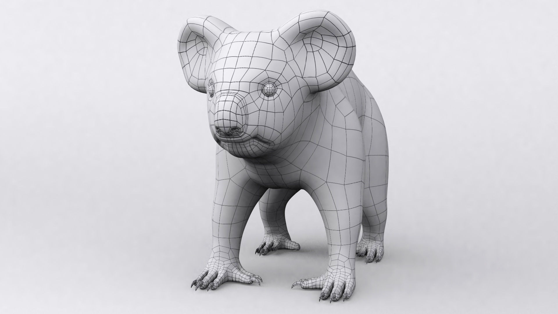 3D KOALA BEAR Low-poly 3D model_5