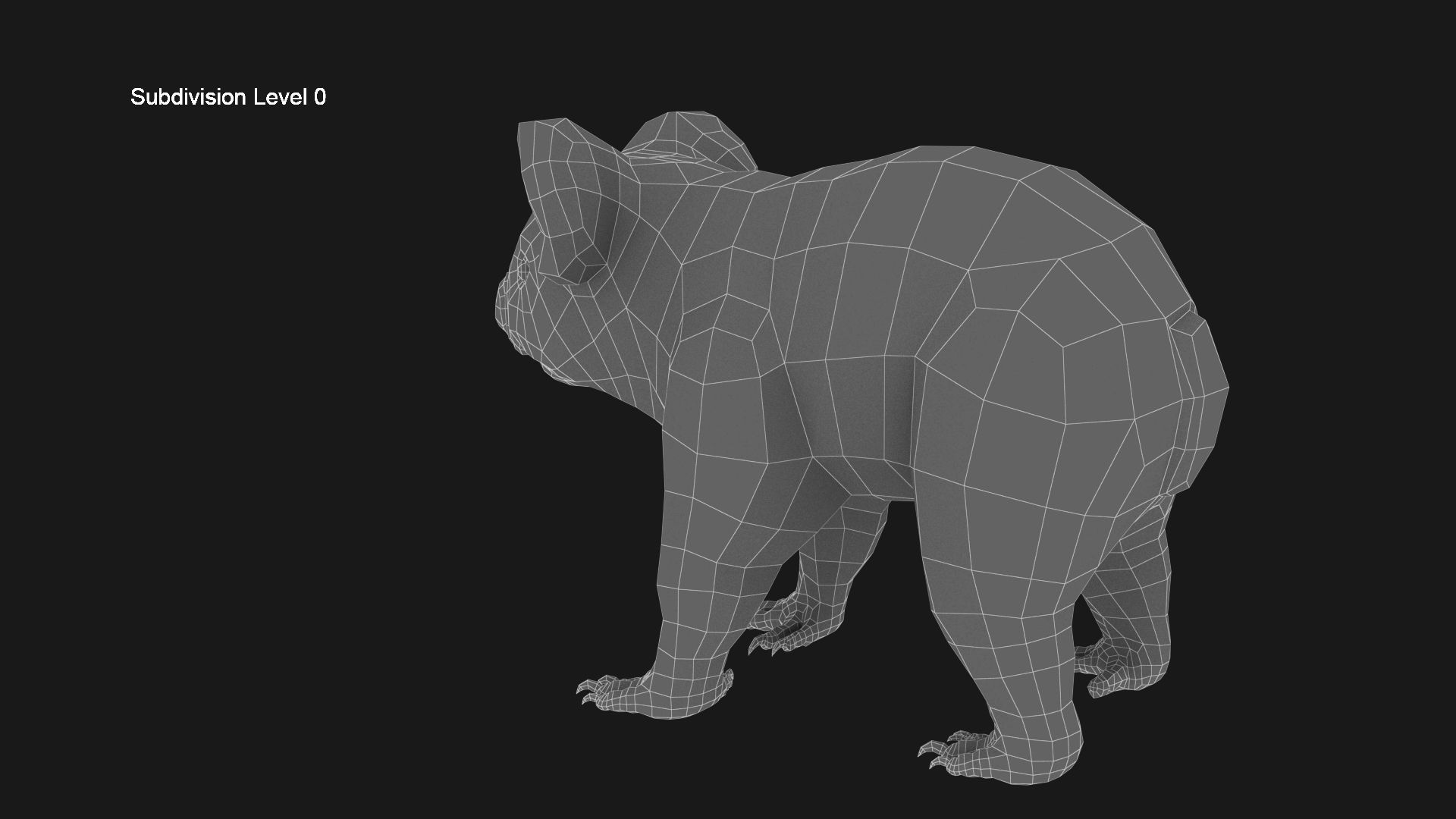 3D KOALA BEAR Low-poly 3D model_15