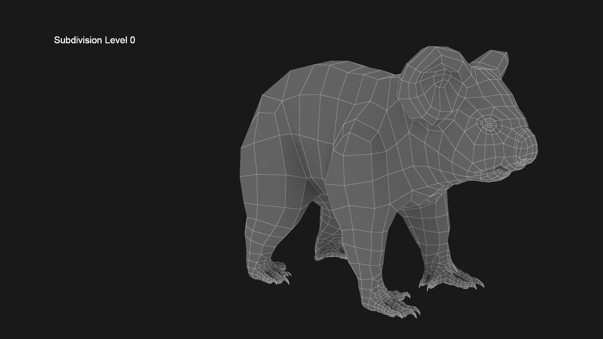 3D KOALA BEAR Low-poly 3D model_12