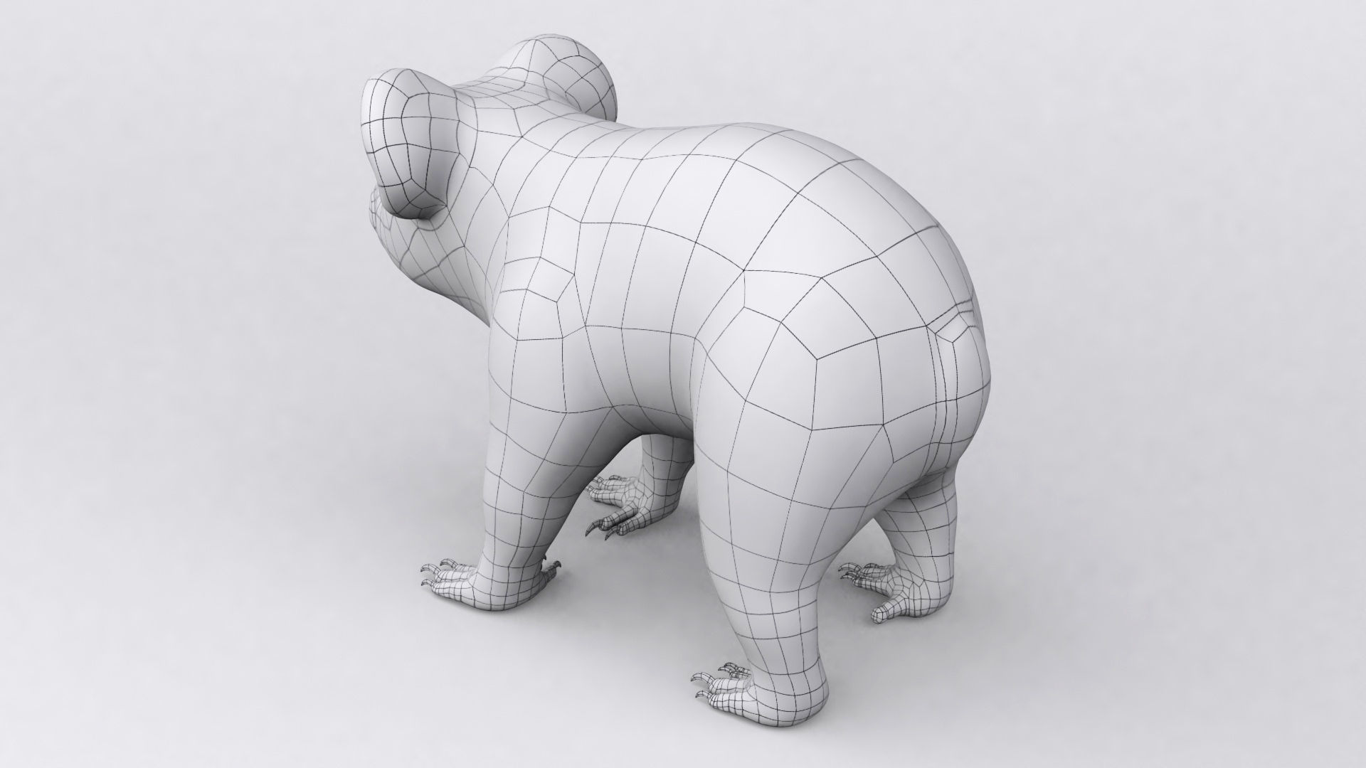 3D KOALA BEAR Low-poly 3D model_7