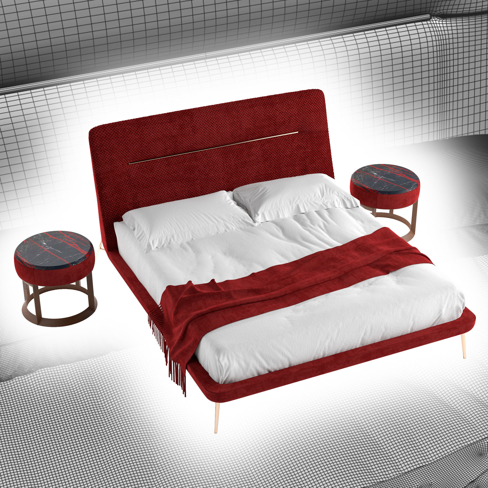 Amelie Bed 3D model_2