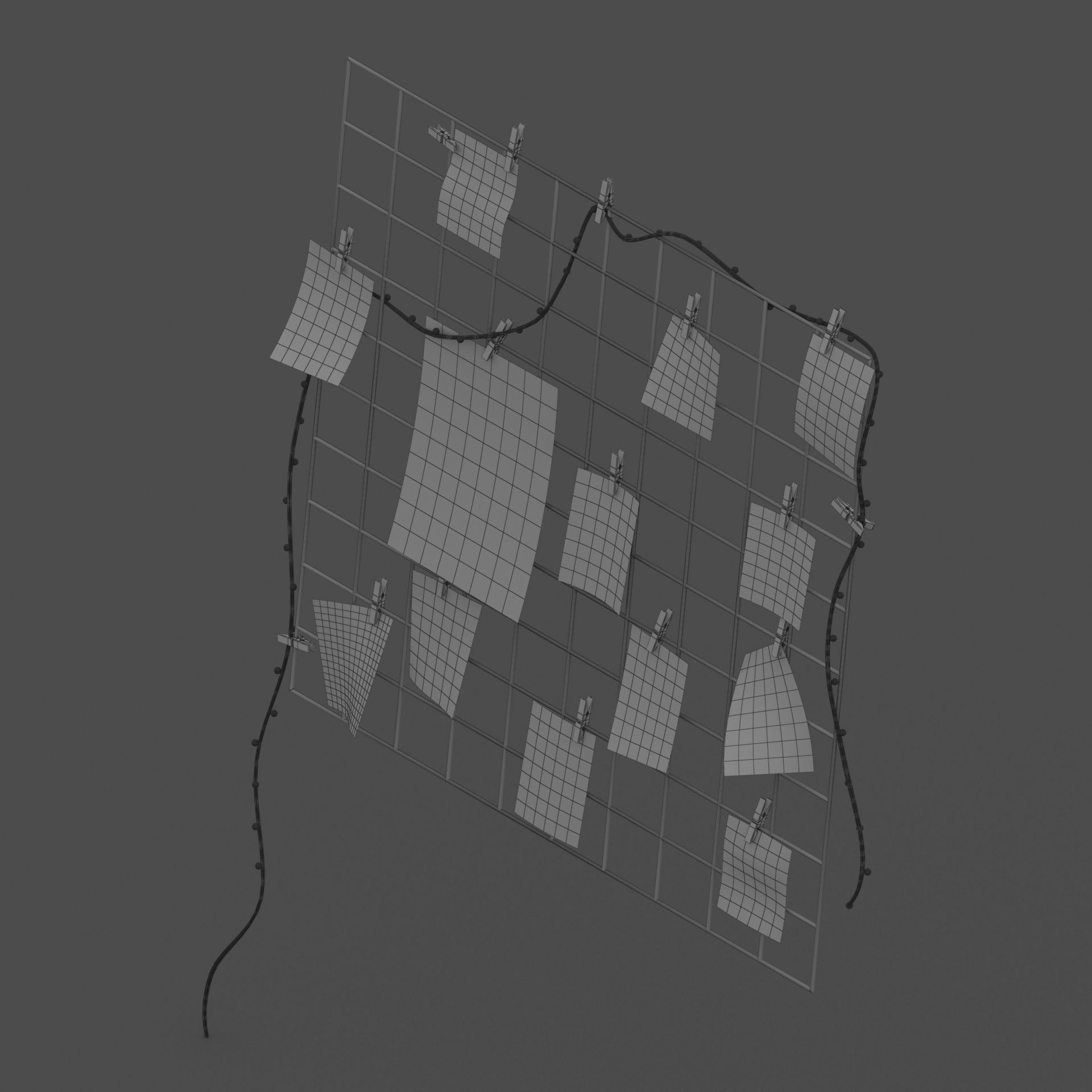 Moodboard clothesline 3D model_3