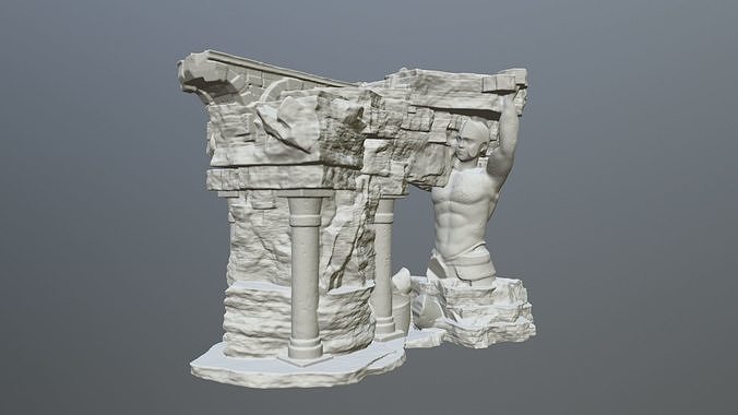 print temple stone structure 3D print model