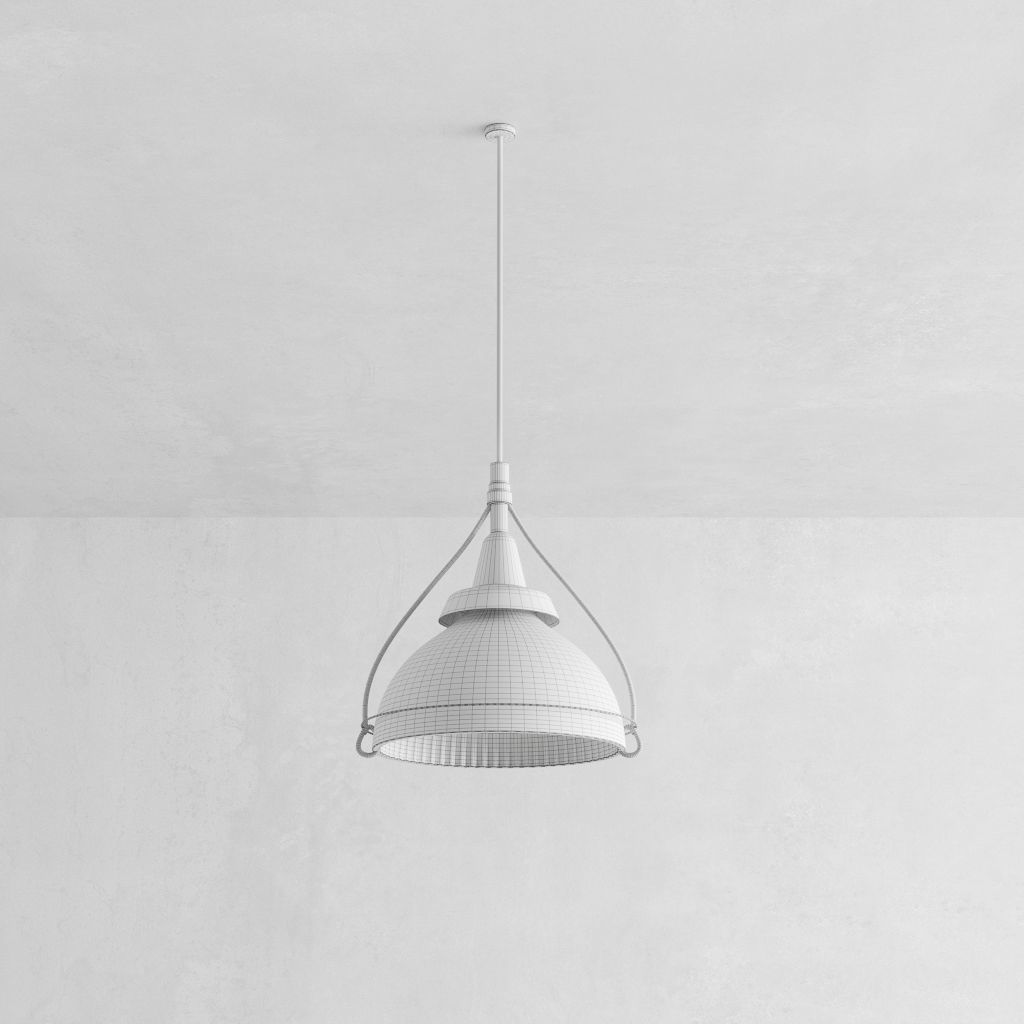 Pendant light Low-poly 3D model_1