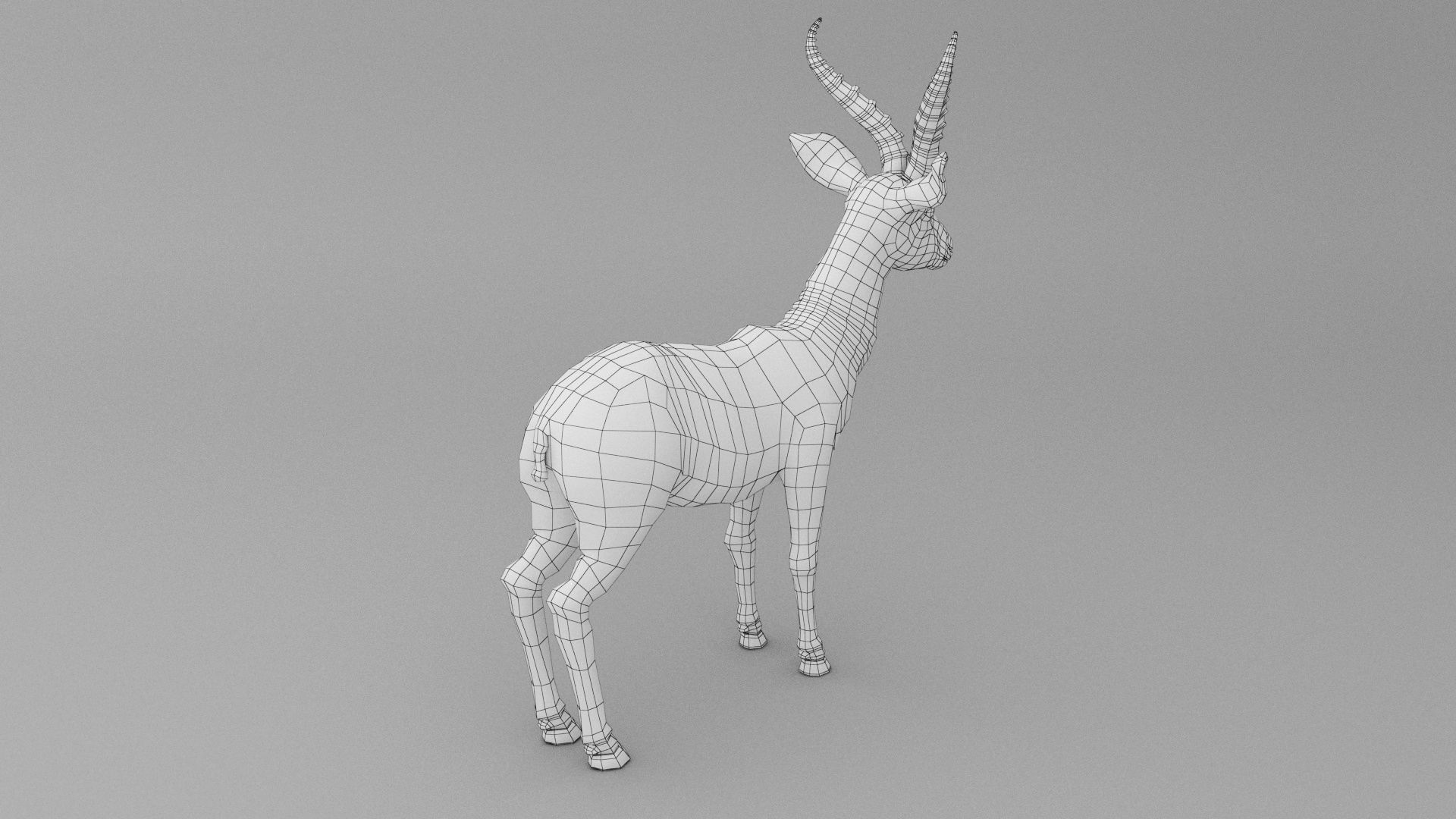 3D ANTELOPE Low-poly 3D model_12