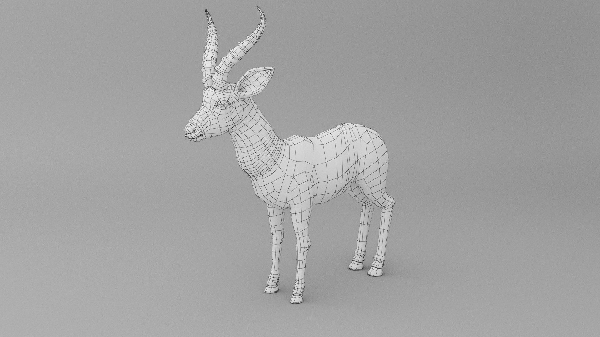 3D ANTELOPE Low-poly 3D model_3