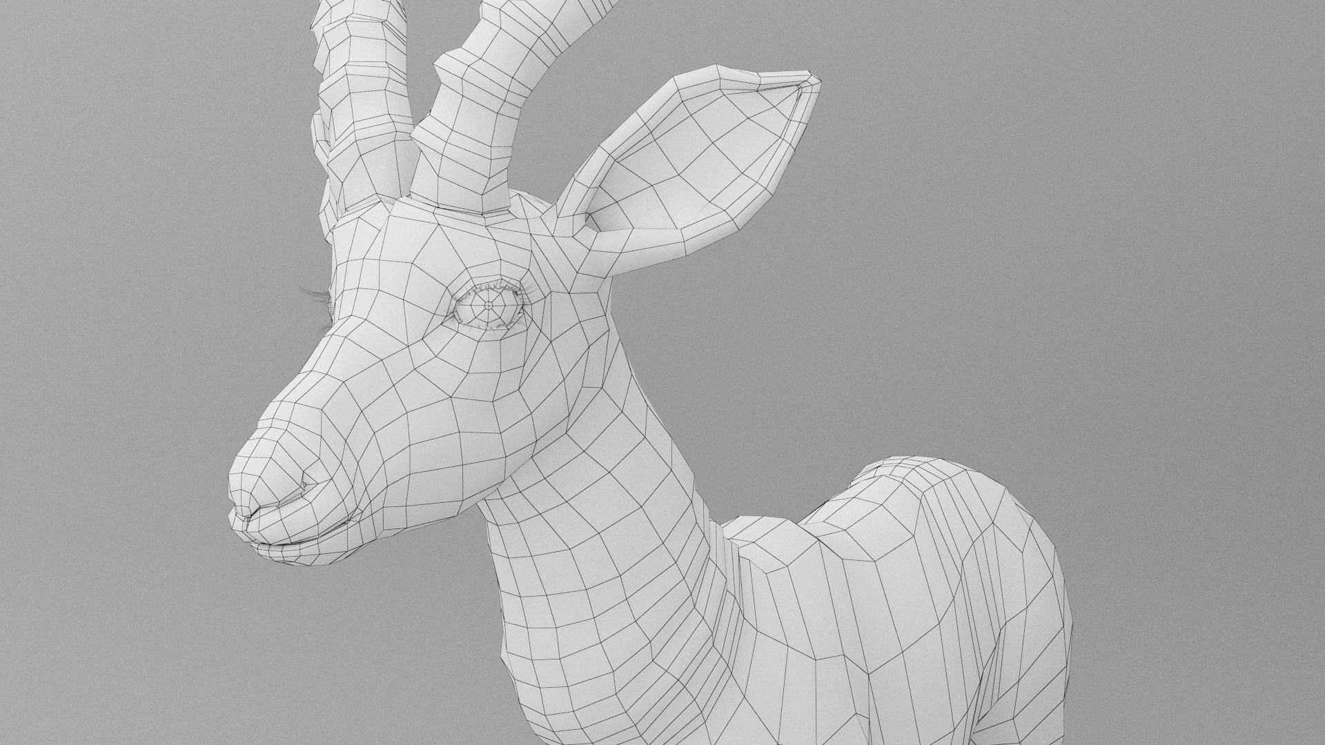 3D ANTELOPE Low-poly 3D model_17