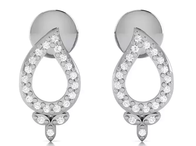 Earrings-3108 diamond earrings gold