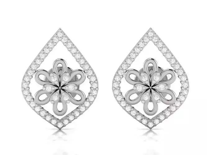 Earrings-3094 pair of earrings with diamonds
