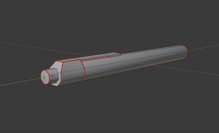 LED pen light Free low-poly 3D model_4