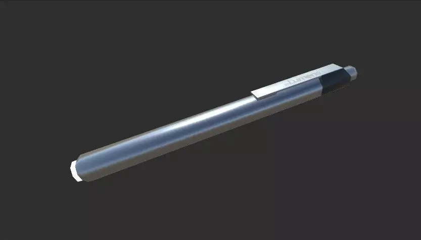 LED pen light Free low-poly 3D model_0