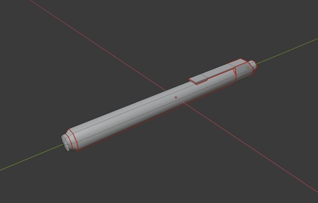 LED pen light Free low-poly 3D model_3