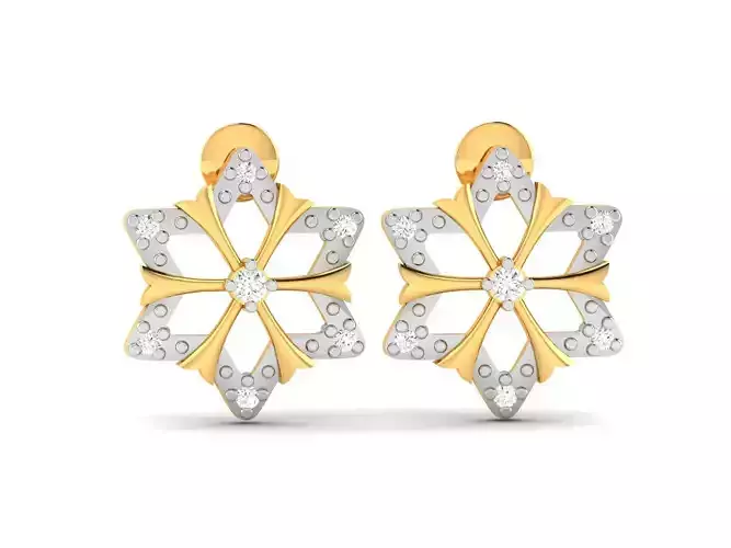 Earrings-3044 diamond earring gold