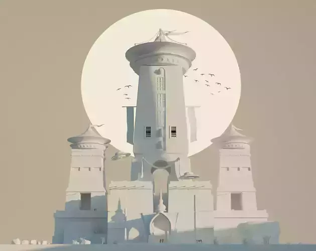 Hanebu Station Castle 3D model