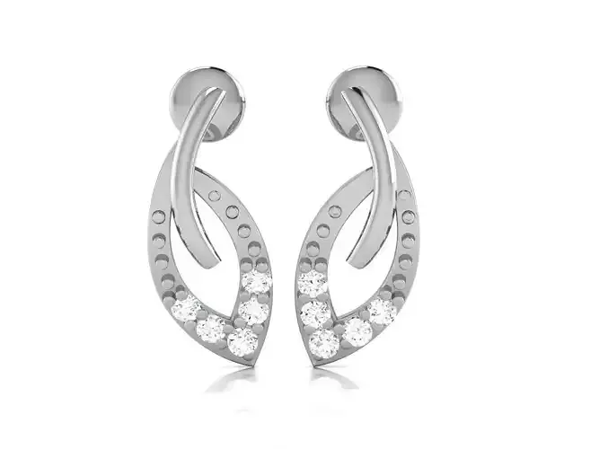 Earrings-3845 two diamond earrings