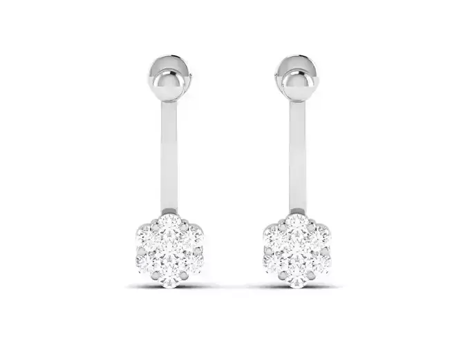 Earrings-3780 two diamond earrings