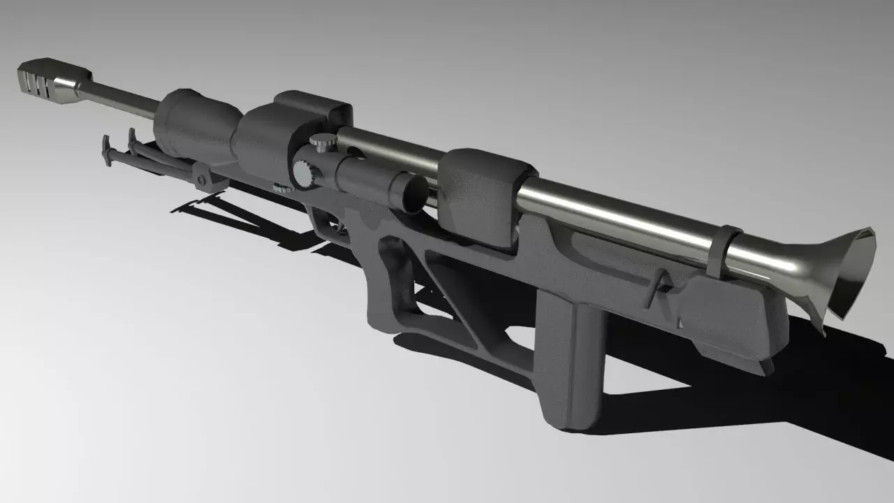 RT-20 20 mm Croatian sniper Anti Materiel Free low-poly 3D model_0