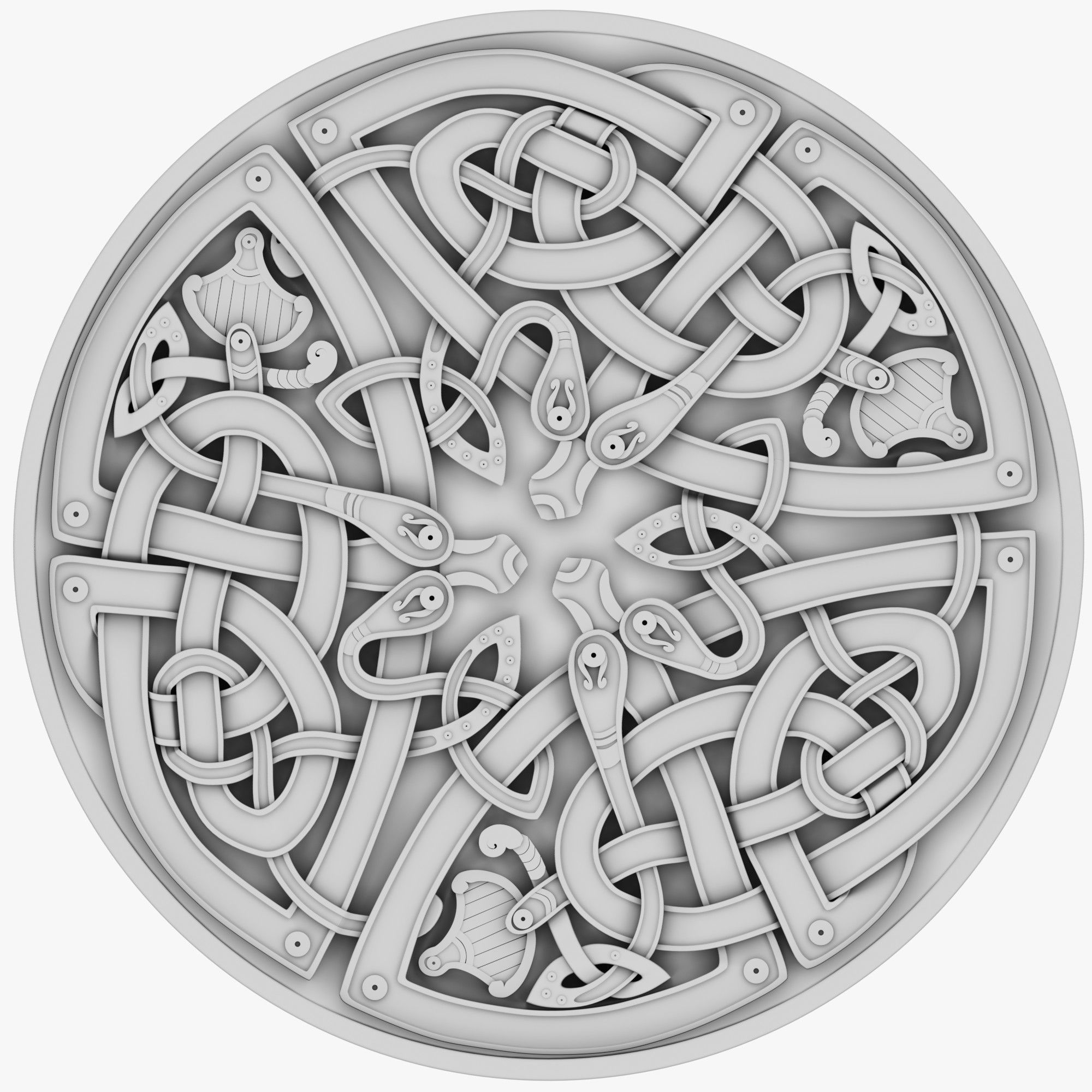 Celtic Ornament 25 3D model_0
