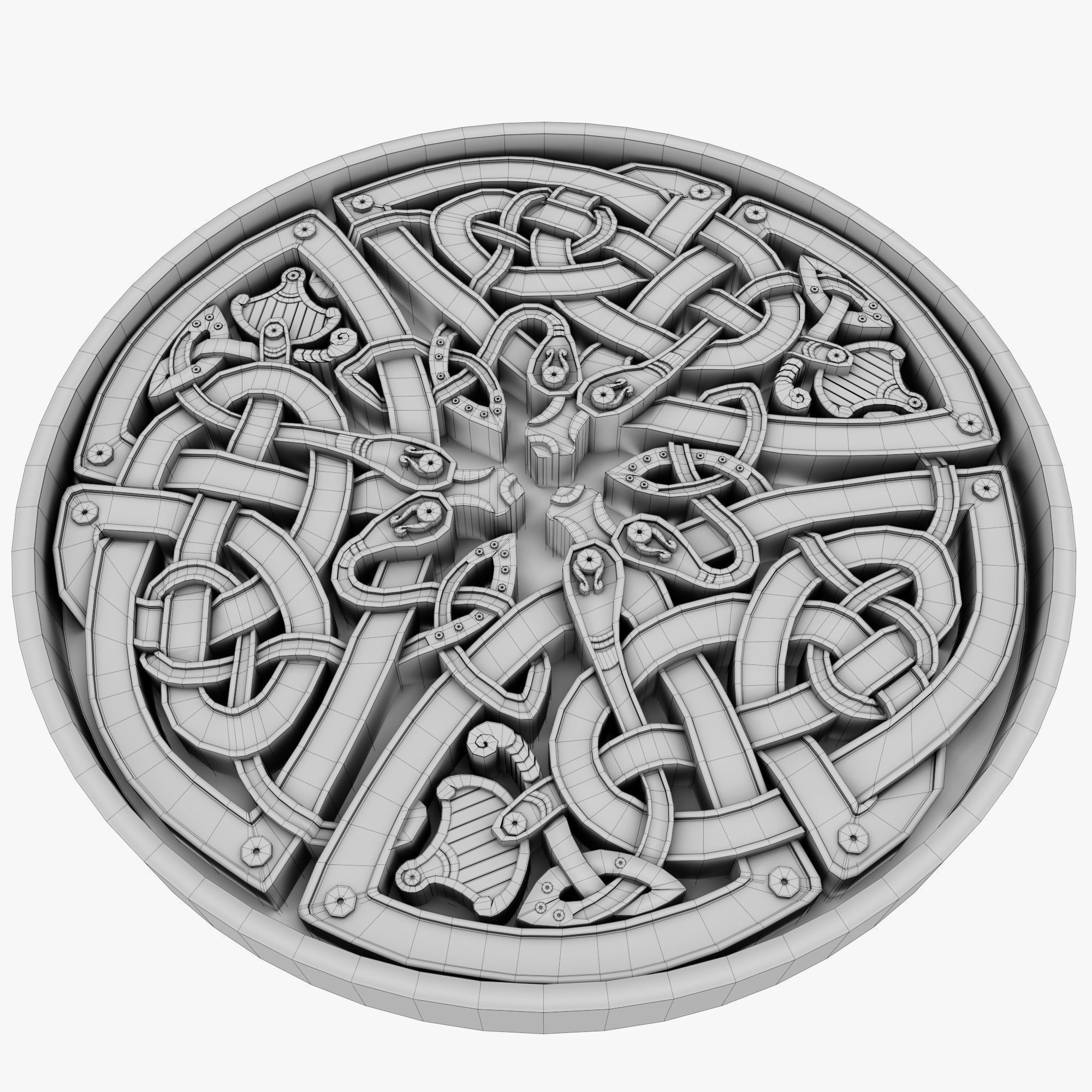 Celtic Ornament 25 3D model_3