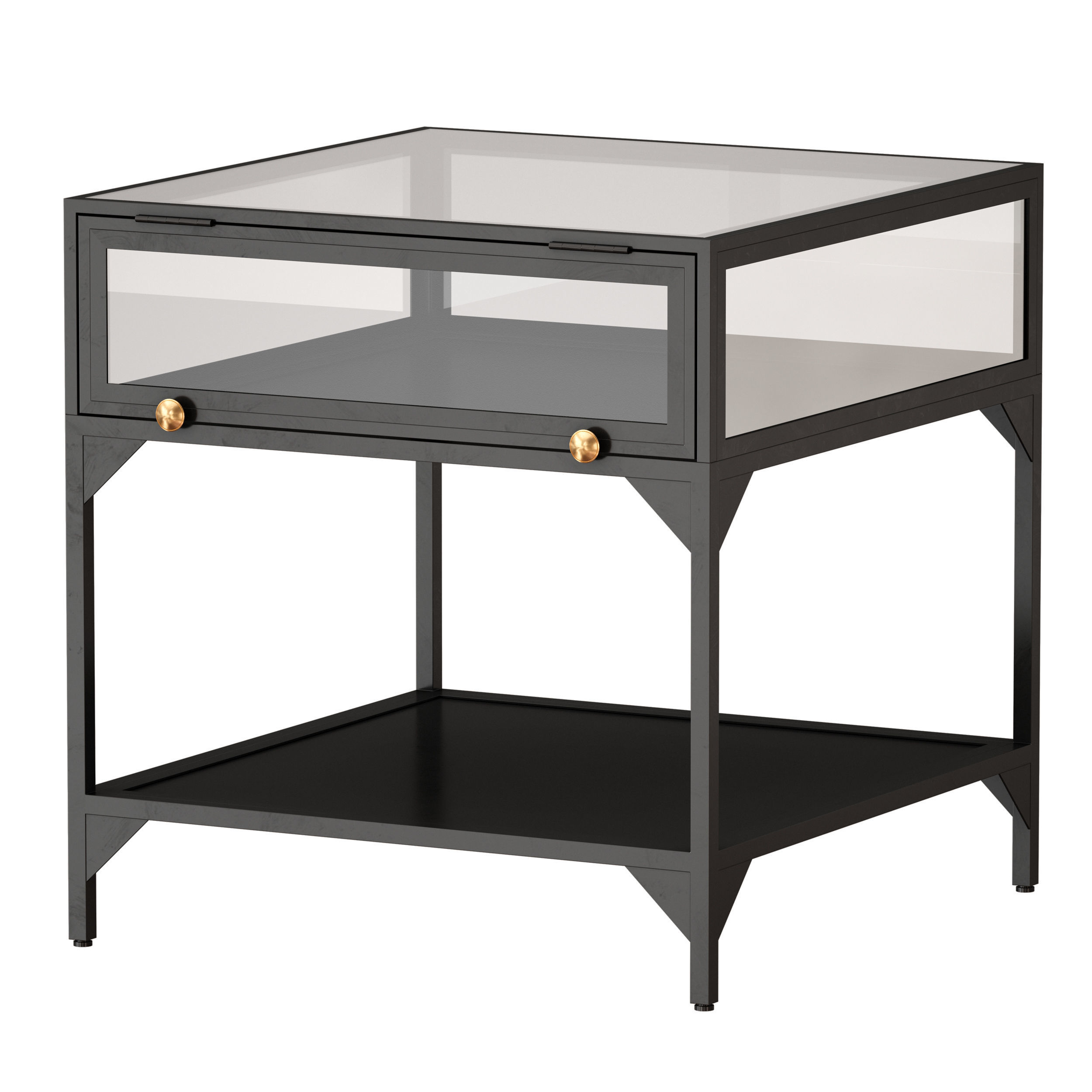 Ventana Display End Table Crate and Barrel 3D model_2