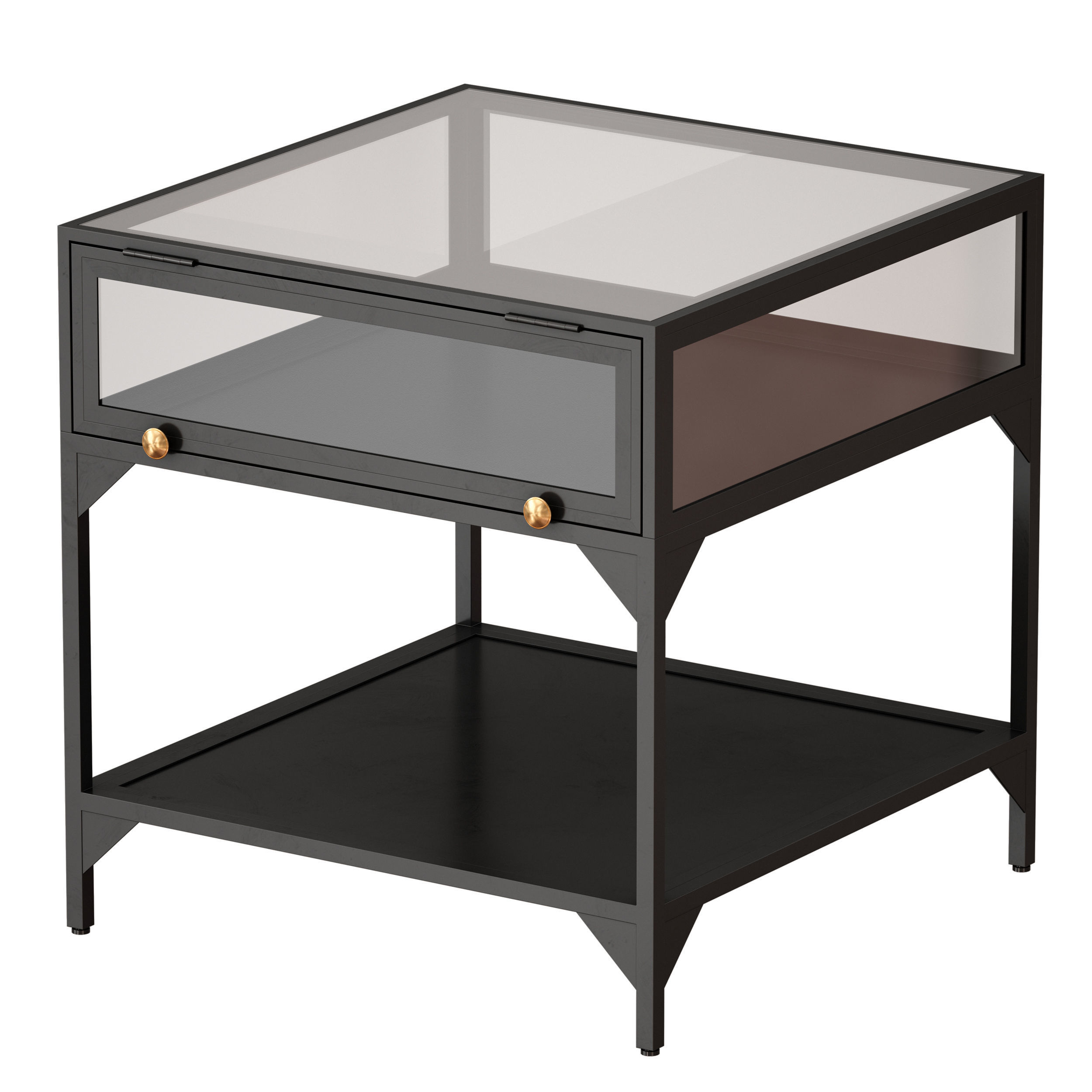 Ventana Display End Table Crate and Barrel 3D model_5
