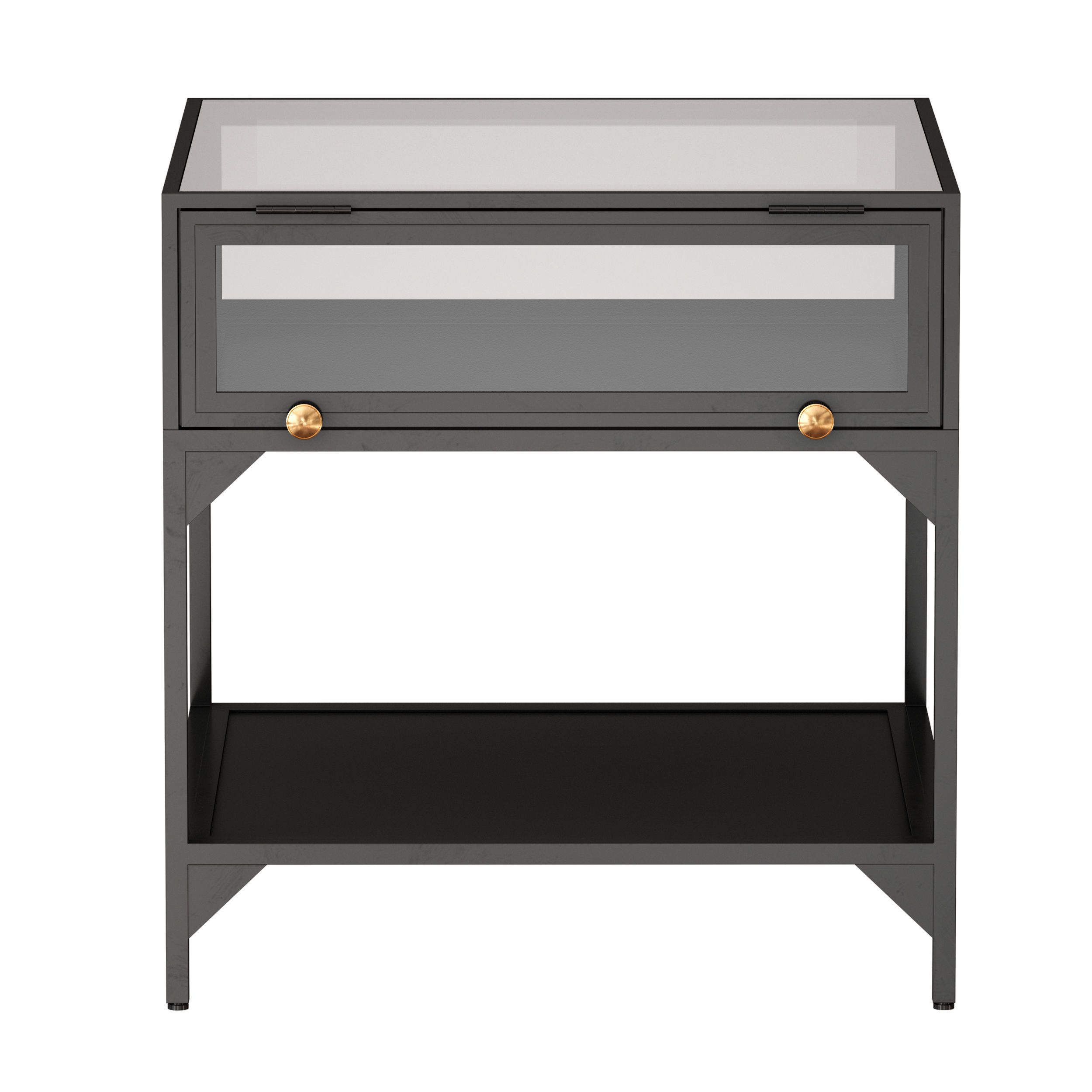 Ventana Display End Table Crate and Barrel 3D model_1