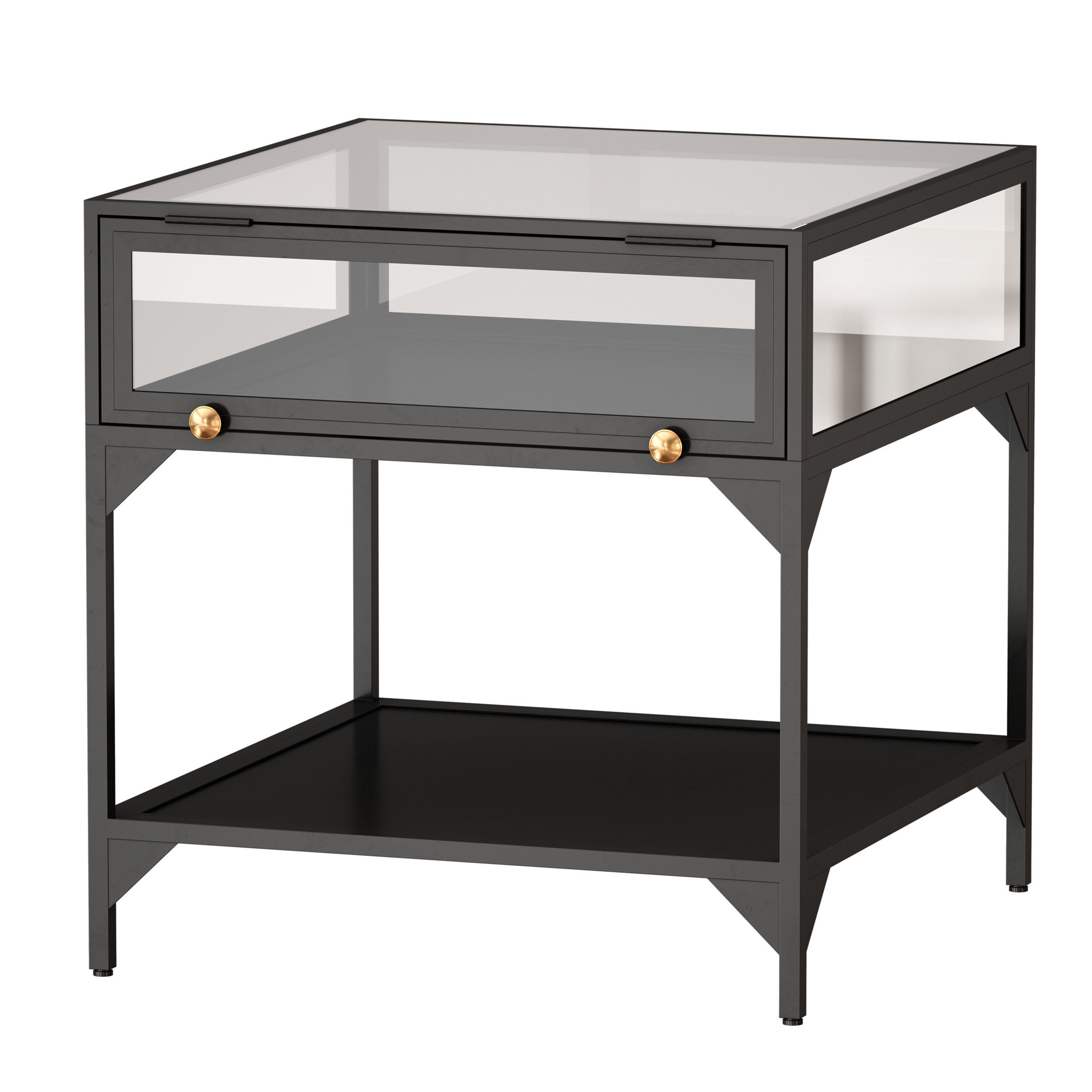 Ventana Display End Table Crate and Barrel 3D model_3