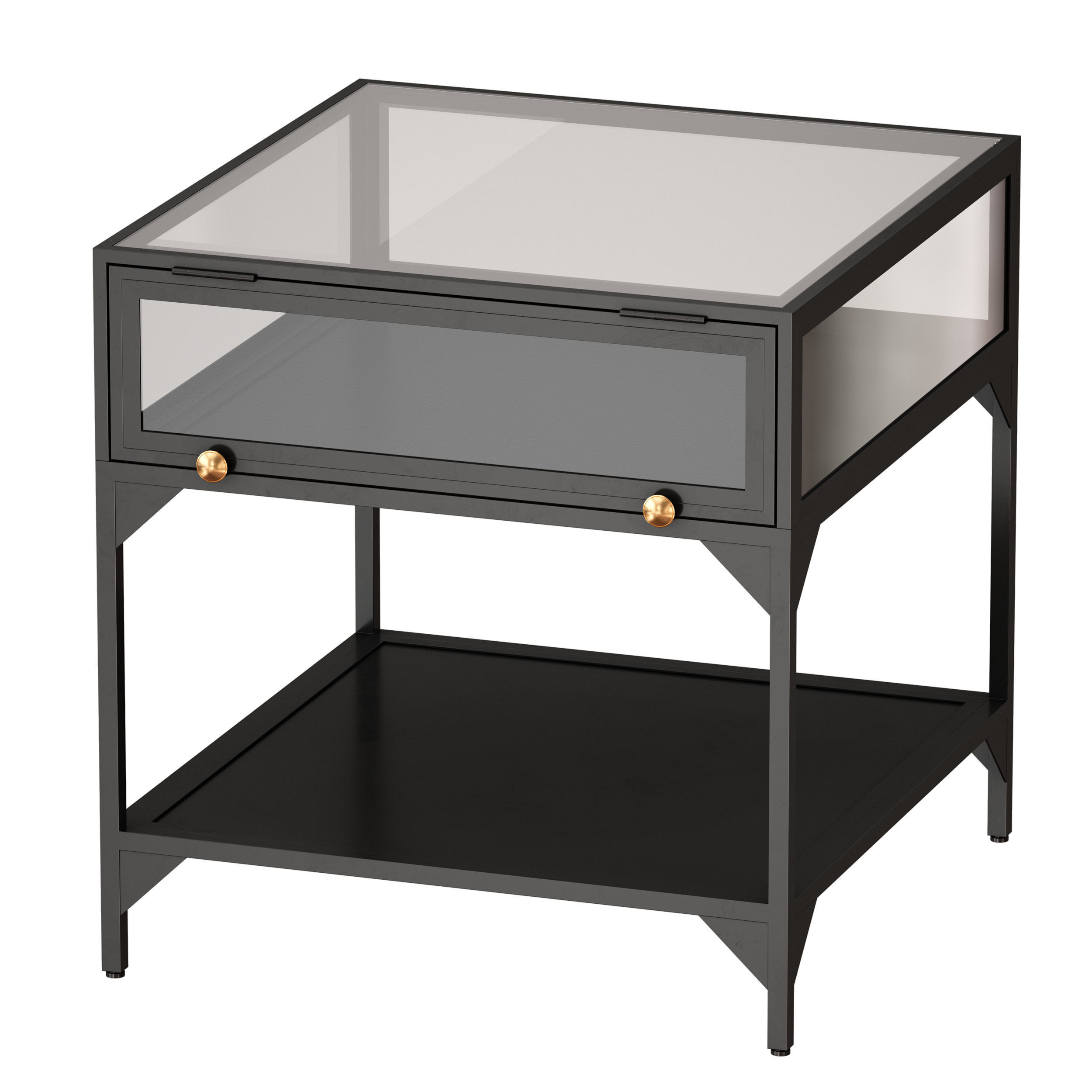 Ventana Display End Table Crate and Barrel 3D model_4
